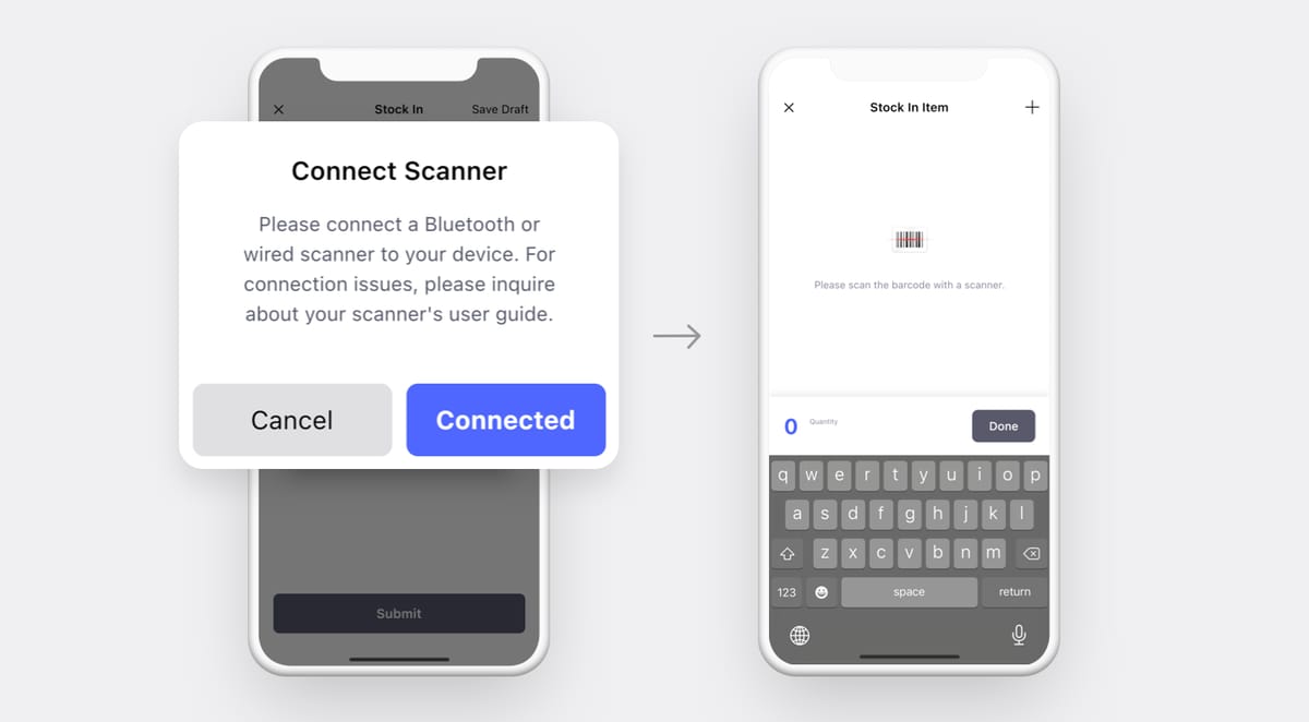 Scanner Pairing Function in BoxHero