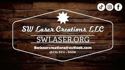 SW Laser Creations Logo & Website & Contact Information