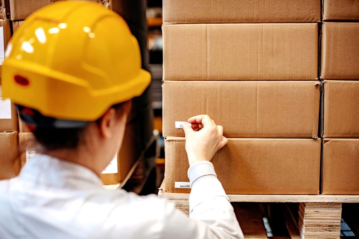 Labeling shelves and racks helps employees identify items in storage