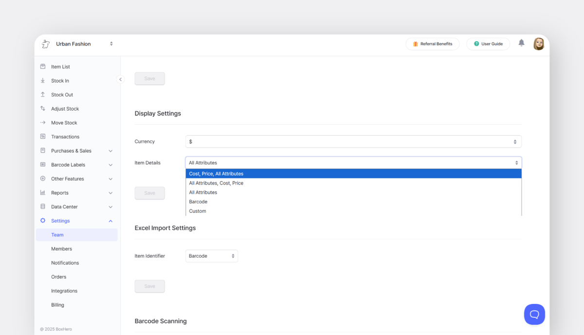 Display Option Setting
