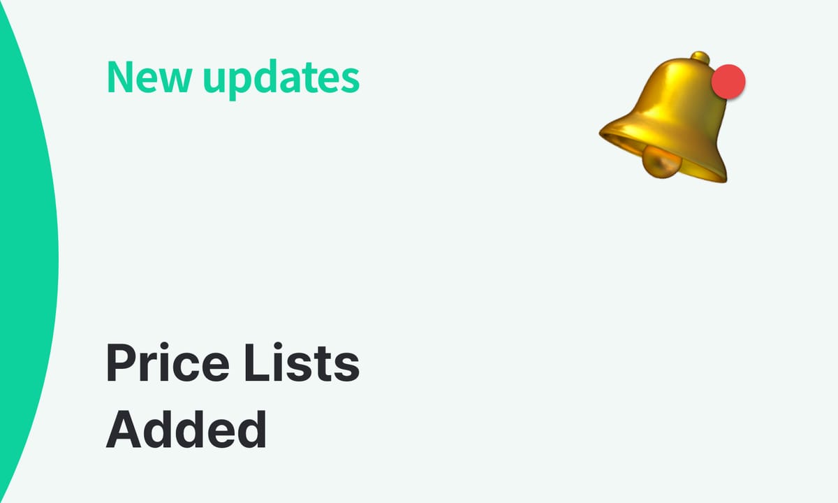 New: Saved Pricing for Orders