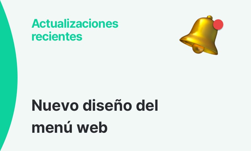Actualización del diseño del menú web en BoxHero.