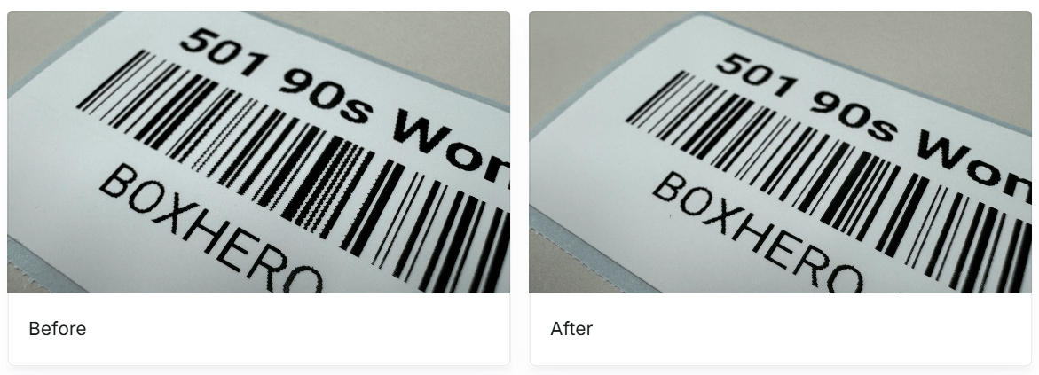 디더링 옵션 적용 후 인쇄 품질 비교