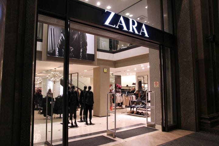 자라 (Zara) 매장 전경.