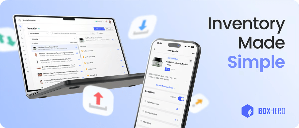 Aplikasi inventaris yang simple, BoxHero