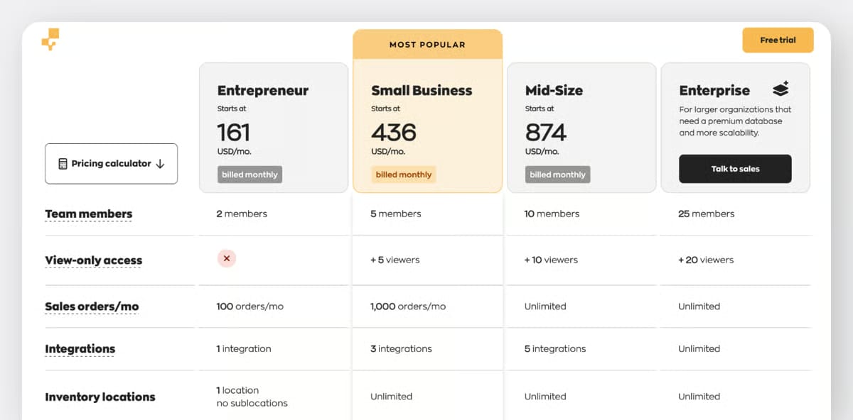 Pricing inFlow