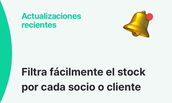 Imagen destacando la nueva opción de filtro para consultar fácilmente las cantidades de stock por socio o cliente en BoxHero.