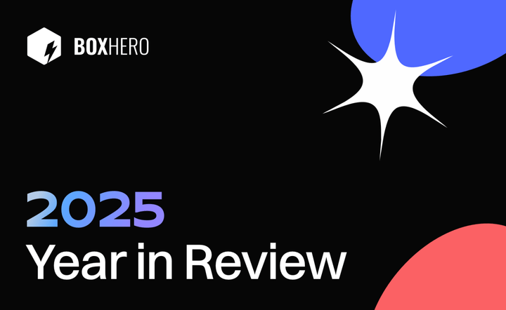 Gráfico resumen del año 2025 de BoxHero