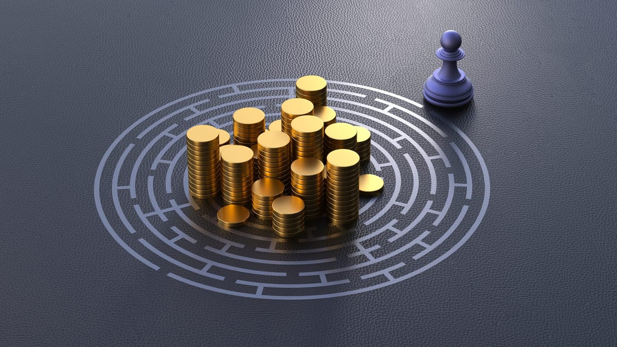 3D Rendering of Financial Concept: Stacks of Coins
