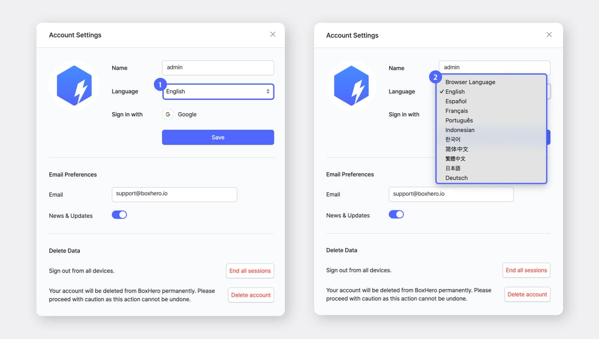 How to Switch Languages
