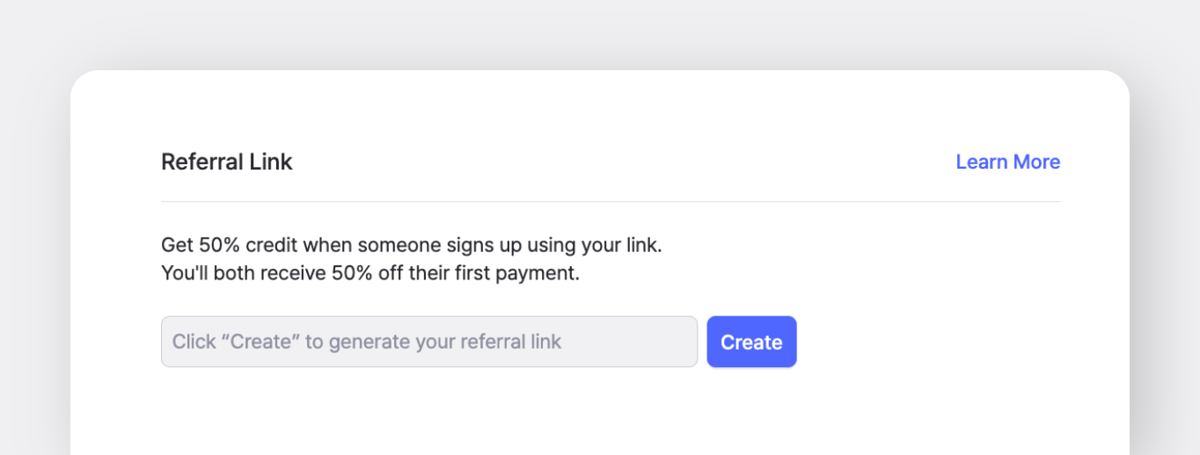 BoxHero's Referral Link Screenshot
