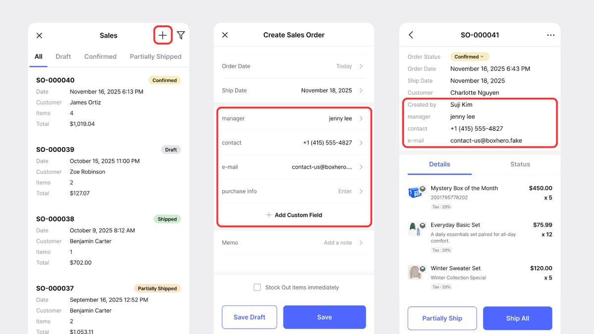 Using Custom Fields on mobile