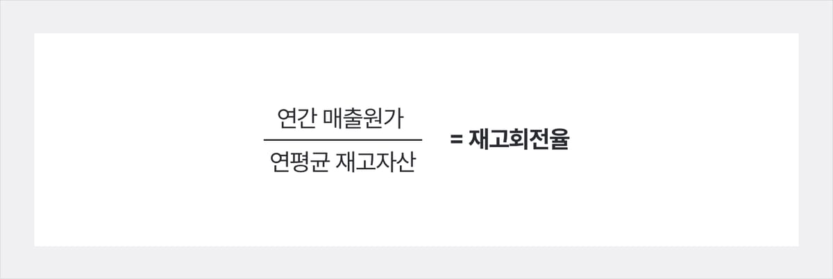 재고회전율 수식