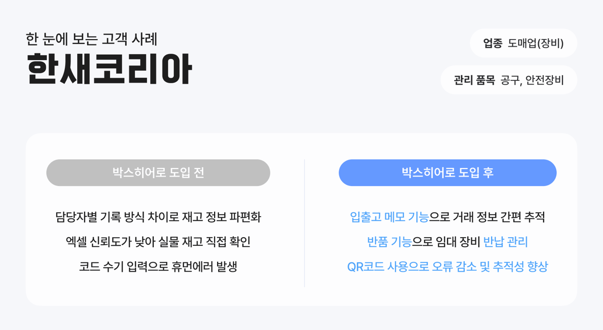 한새코리아 고객리뷰 요약