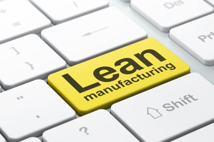 키보드에 각인되어 있는 "Lean manufacturing" 버튼.